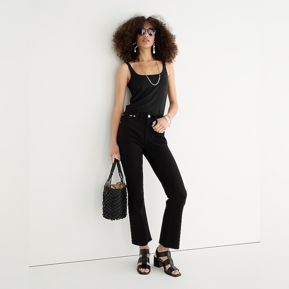 J Crew Petite 9" demi-boot crop jean in Stay Black wash
Item BK648
